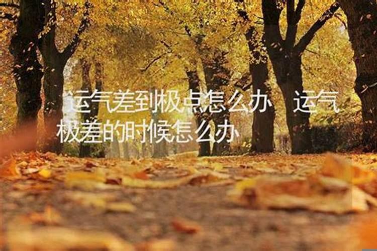 运气差应该怎么办