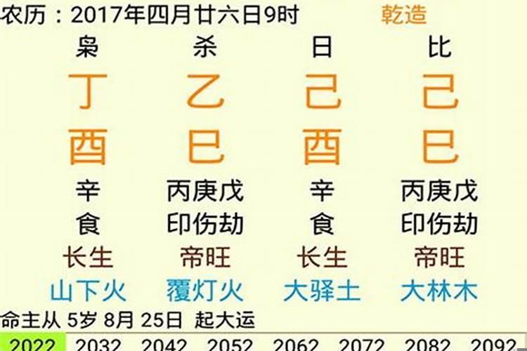 八字排盘解释