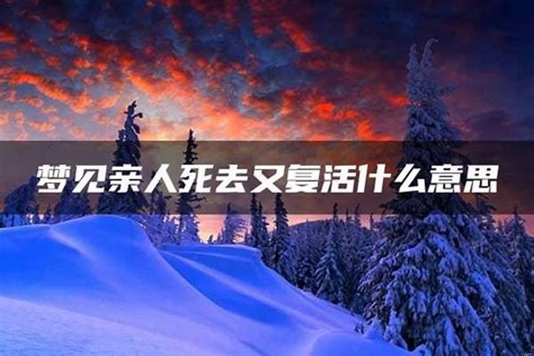 梦到死去亲人又活了啥意思