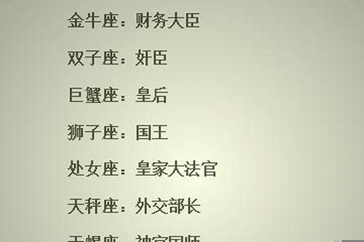 历代皇后的星座