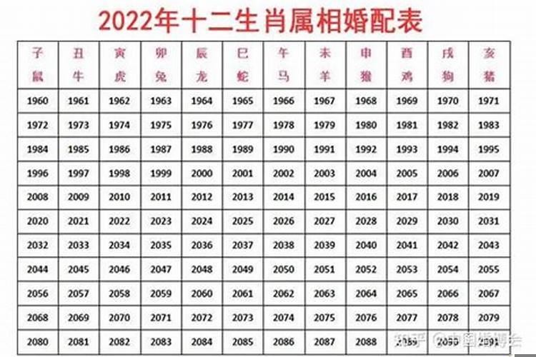 十二生肖男女婚姻配对大全