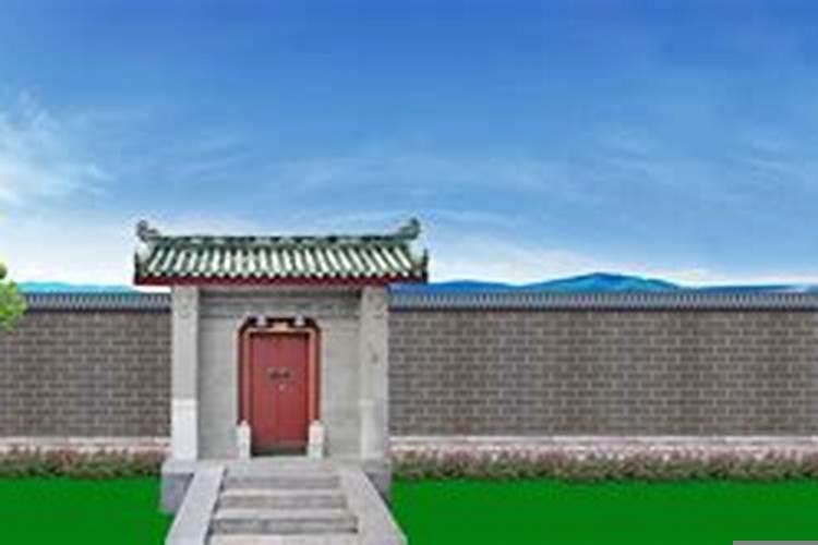 农村的院子大门开在中间