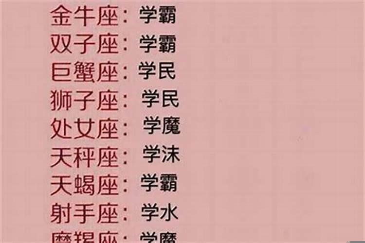 12星座哪些星座是学霸