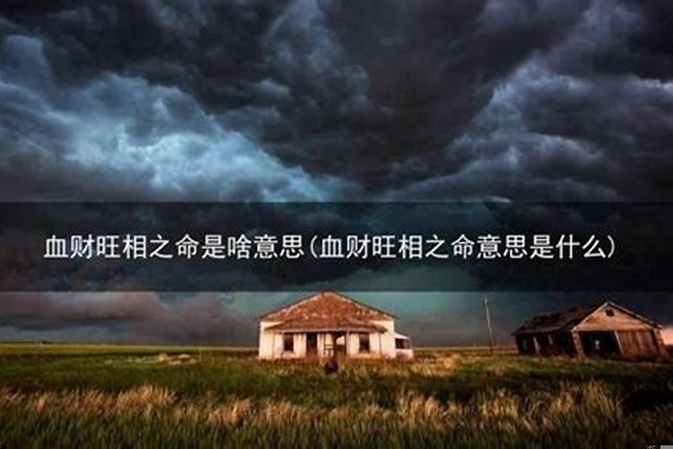 血旺财相之命什么意思