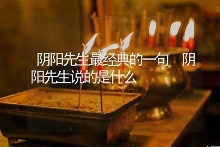 阴阳先生会说的很准