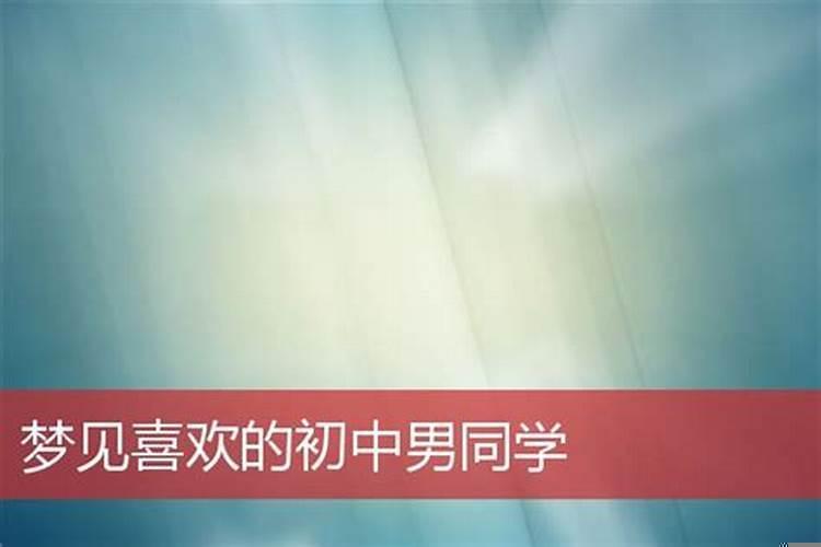 突然梦到初中时喜欢的男生