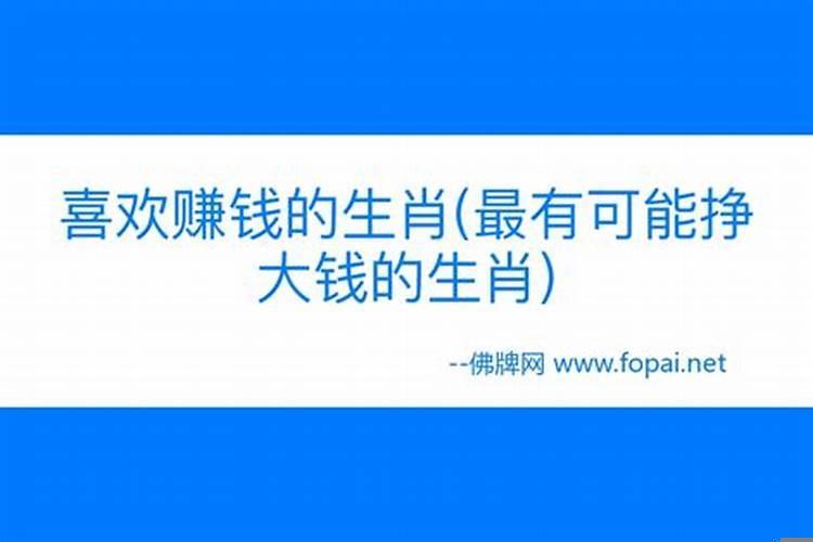 最喜欢赚钱的生肖