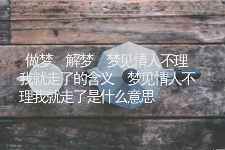 梦见前妻不理我就走了