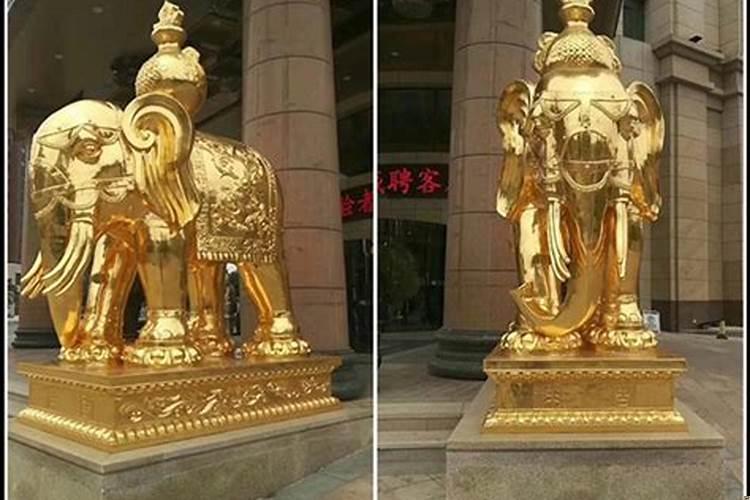 铜象风水摆件