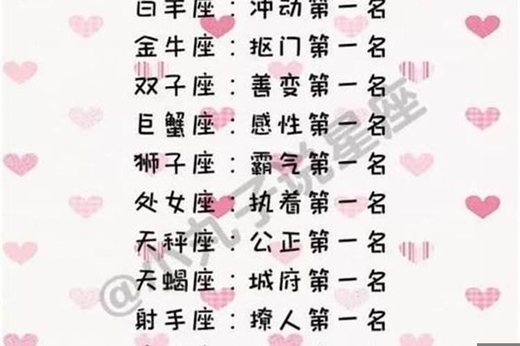 十二星座都是什么第一星座