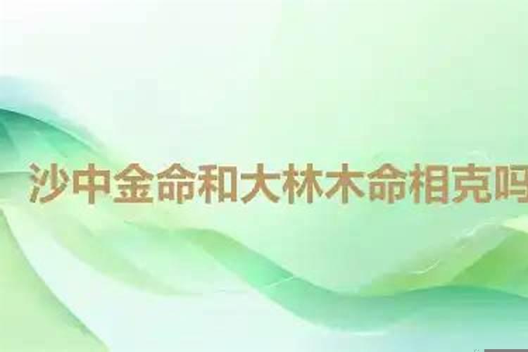 金命个木命相克吗